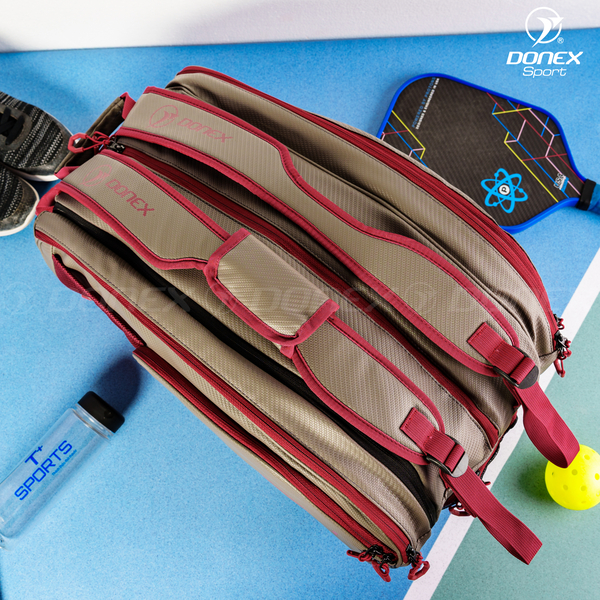 Balo thể thao Donex Gear BB-1606 xám phối đỏ đô